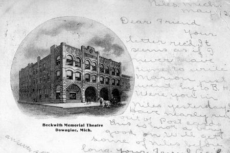 Beckwith Memorial Theatre - Old Post Card (newer photo)